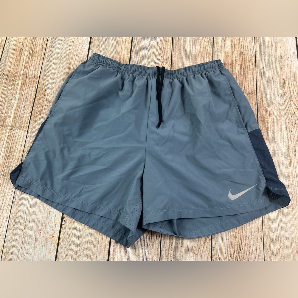 Mens Nike Dri Fit Grey Lined Running Athletic Shorts Size XL